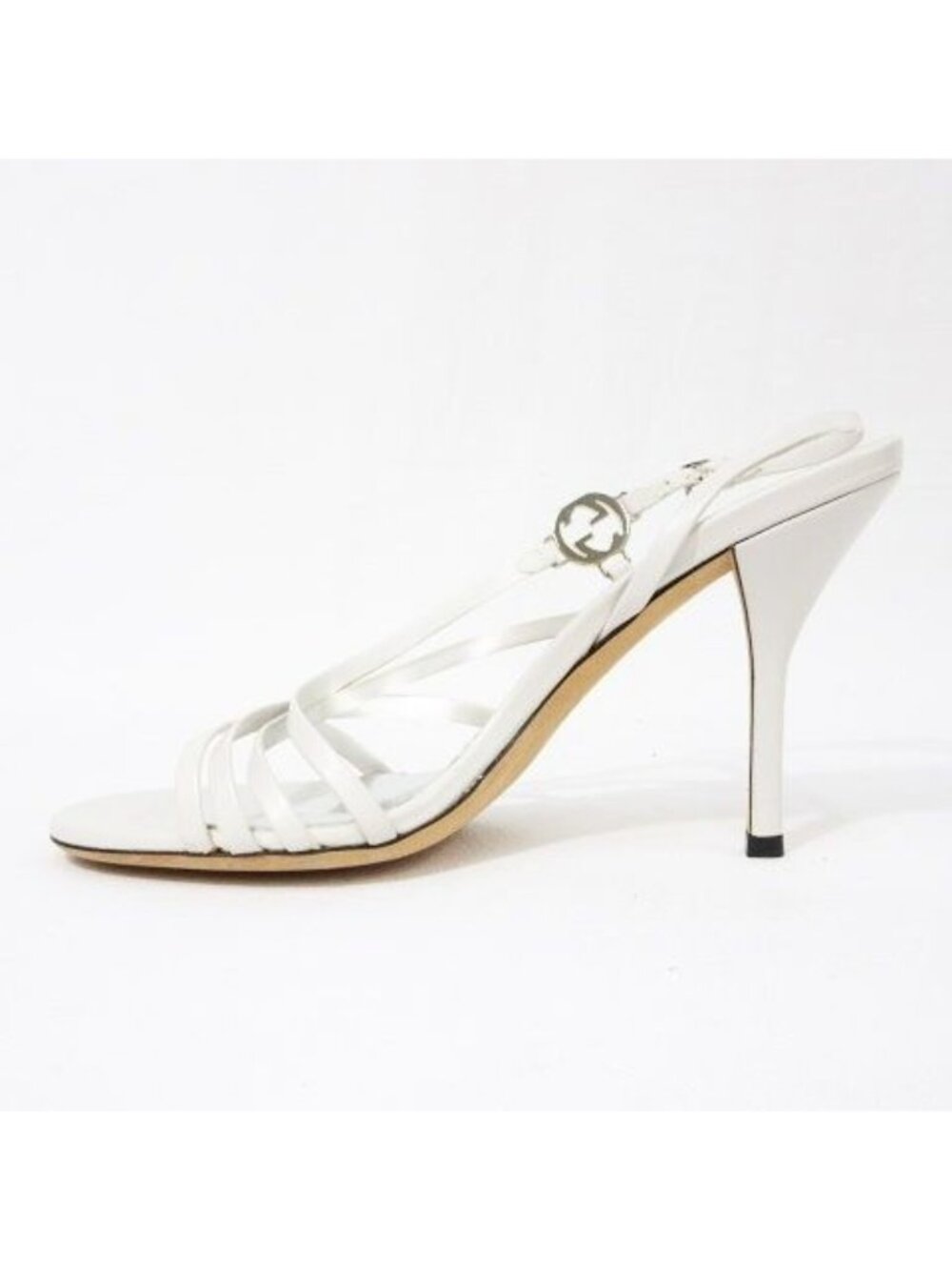 Gucci Sandals Ankle Strap GG Mark Gray - Picture 4 of 9